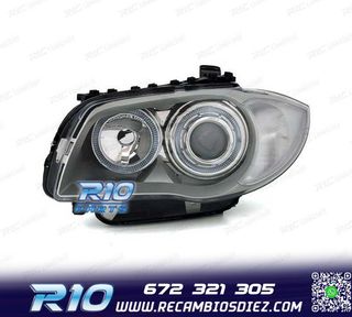 FAROS BMW E81 E87 E82 E88 OJOS ANGEL FONDO CROMO GRIS