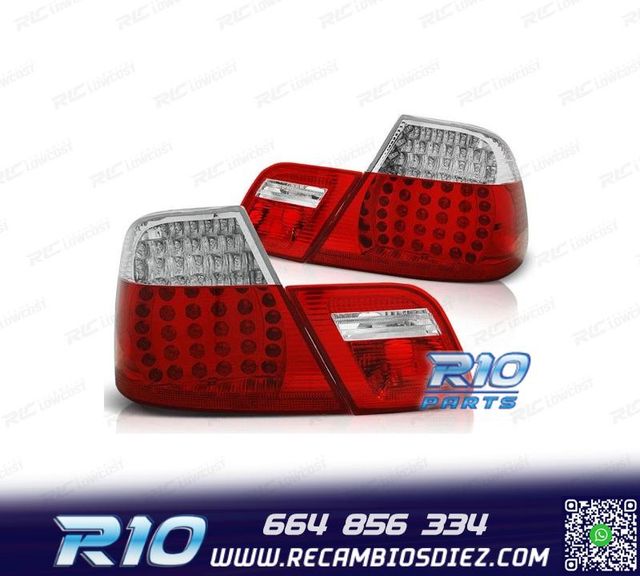 PILOTOS LED BMW E46 BERLINA 98-01 ROJO CROMO LOOK M3
