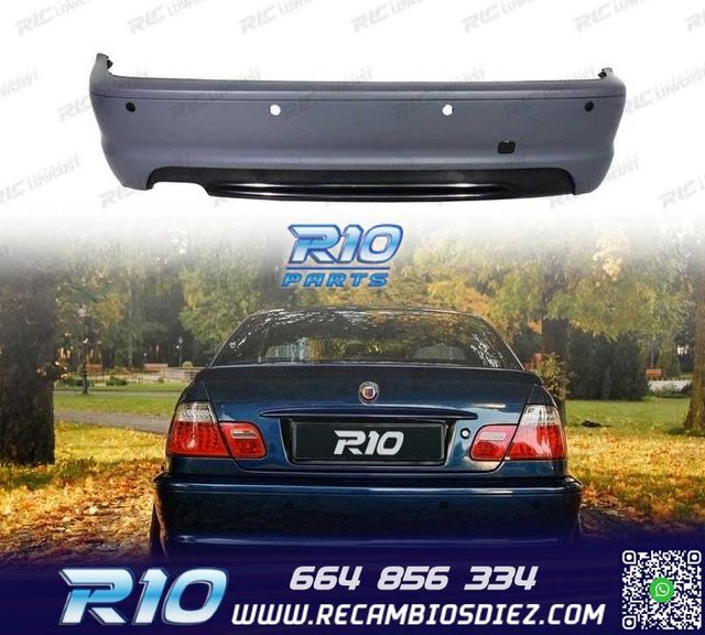 PARAGOLPES TRASERO BMW E46 COUPE LOOK M 98-06 PDC