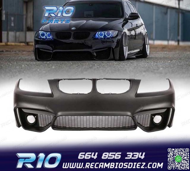 PARAGOLPES DELANTERO BMW E90 E91 05-08 LOOK M4 REJILLAS NIEB