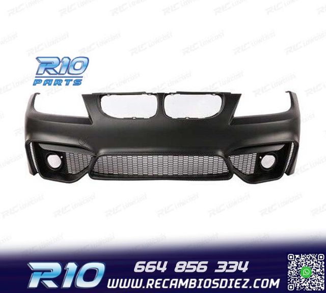 PARAGOLPES DELANTERO BMW E90 E91 05-08 LOOK M4 REJILLAS NIEB