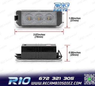 LUCES MATRÍCULA LED VOLKSWAGEN VW GOLF IV V VI VII PASSAT N