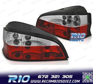 PILOTOS PEUGEOT 106 96-03 ROJO BLANCO