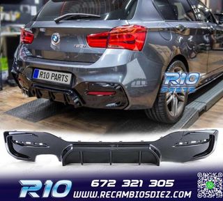 DIFUSOR BMW F20 F21 LCI 15-19 LOOK M PERFORMANCE NEGRO BRILL