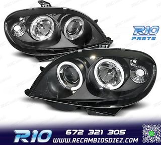 FAROS CITROEN SAXO 99-04 OJOS ANGEL FONDO NEGRO