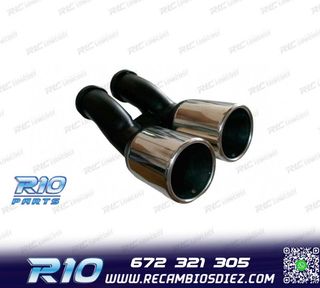 COLA ESCAPE DOBLE REDONDA ACERO INOX SEAT AUDI VOLKSWAGEN VW