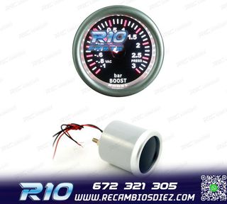 RELOJ PRESIÓN TURBO FONDO NEGRO ILUMINADO