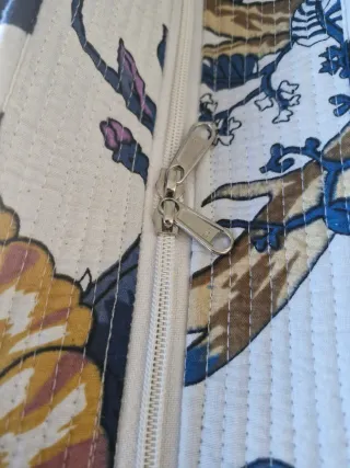 Bolso Hombro  100% Algodón Acolchado. Floral