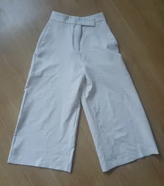 Pantalón ancho blanco Zara