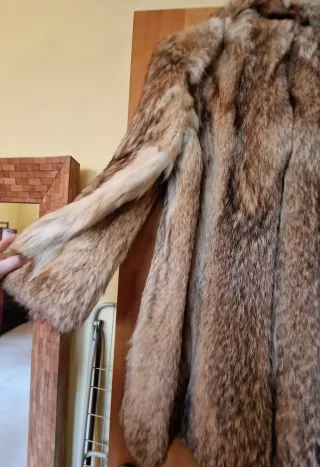 Abrigo Piel Coyote Auténtica