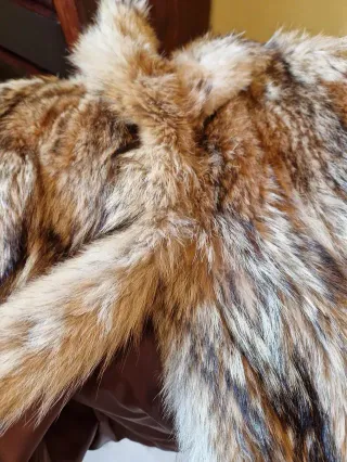 Abrigo Piel Coyote Auténtica