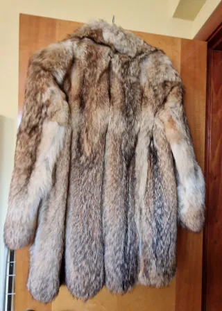 Abrigo Piel Coyote Auténtica