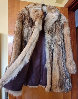 Abrigo Piel Coyote Auténtica