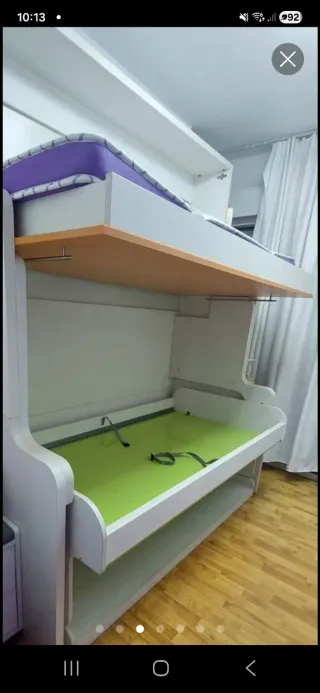 Litera abatible con escritorio,