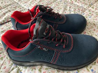 Zapatos de seguridad Forli azul y rojo