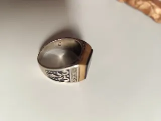 Anillo Plata Hombre Piedra Granate