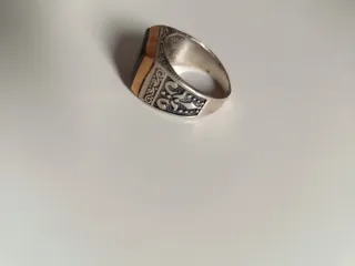 Anillo Plata Hombre Piedra Granate