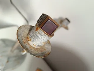 Anillo Plata Hombre Piedra Granate