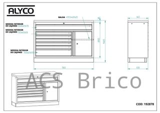 Banco Base 1360 mm Alyco 192878