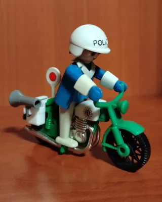 Playmobil Policía Clásico Moto