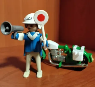 Playmobil Policía Clásico Moto