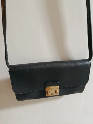 Borsa Furla Pelle Nera Oro