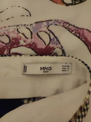 Pantalón de cuadros multicolor ,queda como t.38