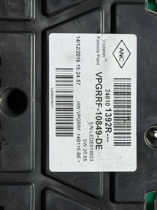 Cuadro Instrumentos Clio IV 2016