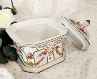 Barattolone Meander BV con coperchio floreale