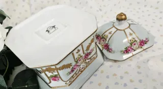 Barattolone Meander BV con coperchio floreale