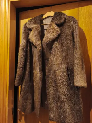 Abrigo de pelo vintage marrón