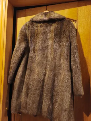 Abrigo de pelo vintage marrón