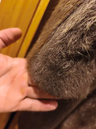 Abrigo de pelo vintage marrón