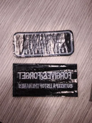 Coppia patch termoadesive scritte