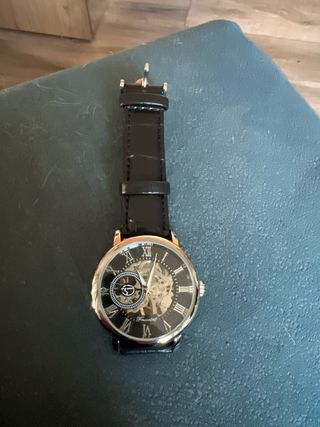 Orologio Automatico Scheletrato Nero e argento
