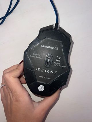 Ratón Gaming BLOODBAT Negro y Azul