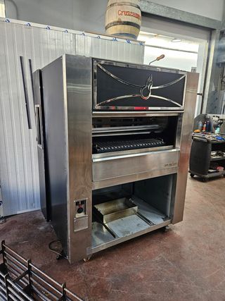 Asador rotativo eléctrico para CARBÓN-leña