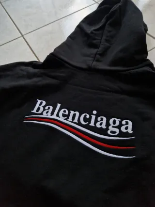 Felpa Balenciaga Nera oversize S Hoodie