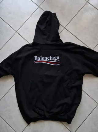 Felpa Balenciaga Nera oversize S Hoodie