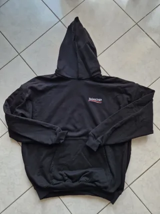 Felpa Balenciaga Nera oversize S Hoodie