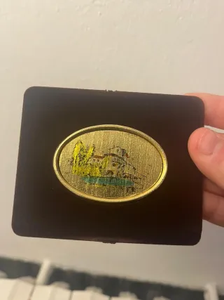 Tre quadretti foglia oro