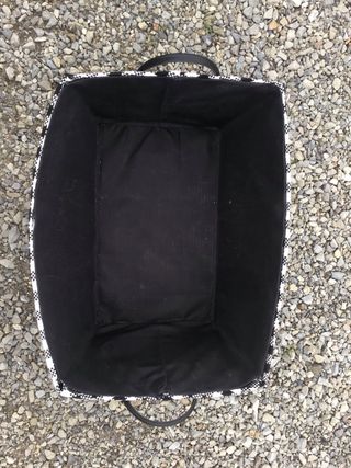 Cesto a quadri bianco e nero