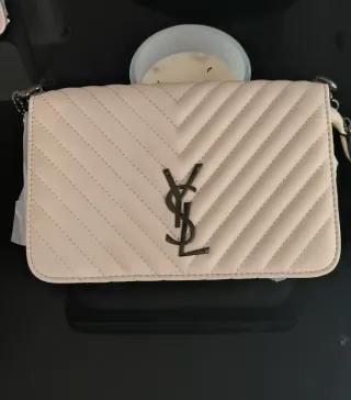 Bolso Piel Saint Laurent Blanco