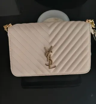Bolso Piel Saint Laurent Blanco