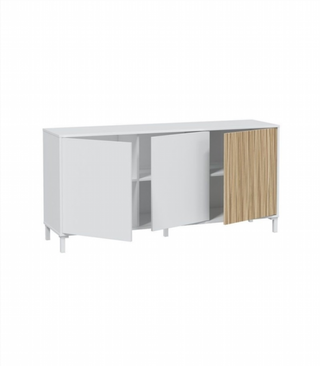 Aparador 3 Puertas 154cm. Blanco Artik/Natur