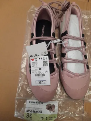 Bailarinas Bershka deportivas atadas talla 38