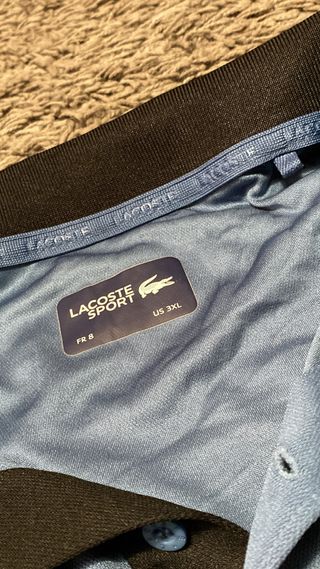 Polo Lacoste Hombre Azul y Blanco