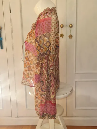 Blusa Crop Patchwork Romántica Talla Única