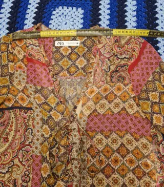 Blusa Crop Patchwork Romántica Talla Única