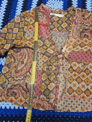 Blusa Crop Patchwork Romántica Talla Única